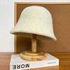 Lamb Wool Solid Color Fisherman Hat Autumn and Winter Face Showing Small Table Lamp Hat Girl Birthday Style Plain Face Covering Warm Basin Hat