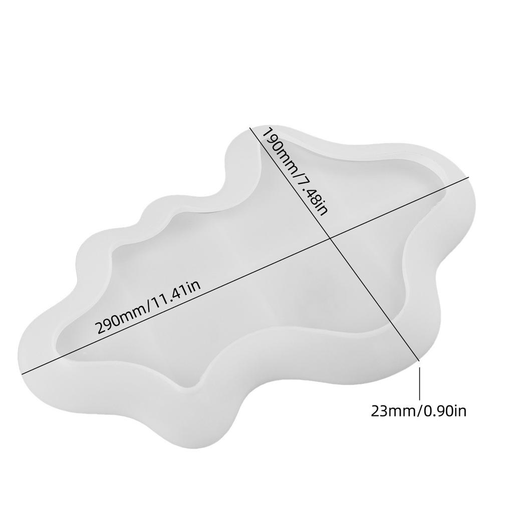 DIY Wave Silicone Mold Irregular Tray Dish Dropping Gypsum Cement Mold Desktop Pendant Mold