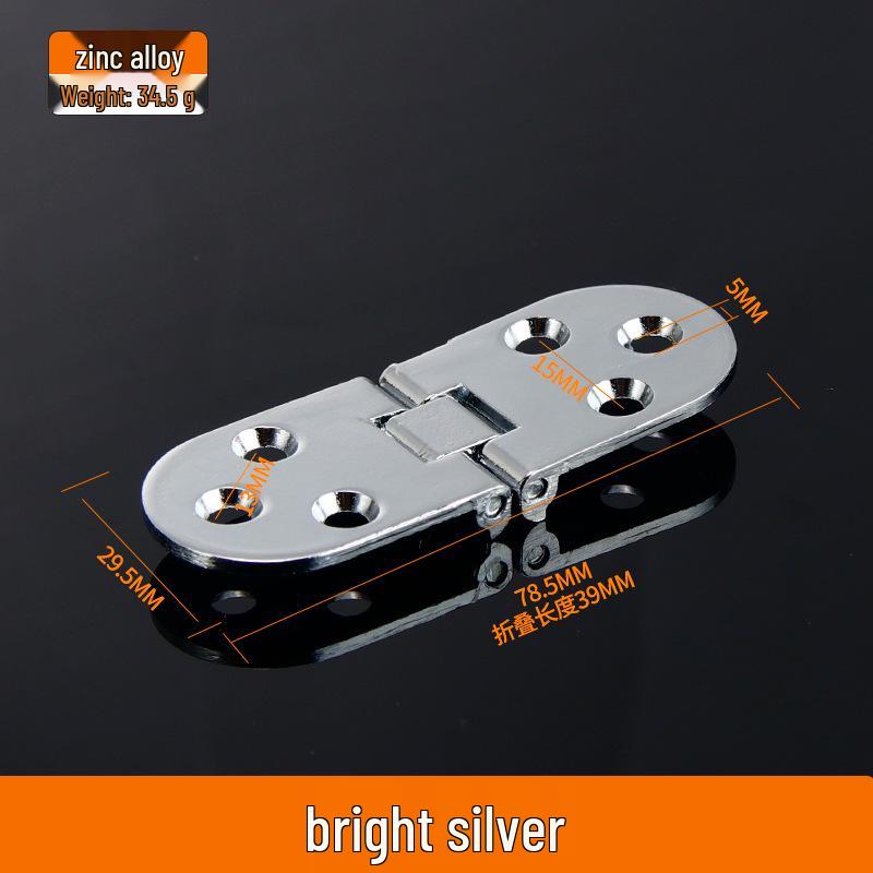 Zinc Alloy 180° Flip-Up Concealed Hinge for Foldable Bathroom and Dining Tables