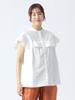 Beams Heart Band Frill FREE Women's S/S Shirt, Collar, Blouse, OFF_WHT