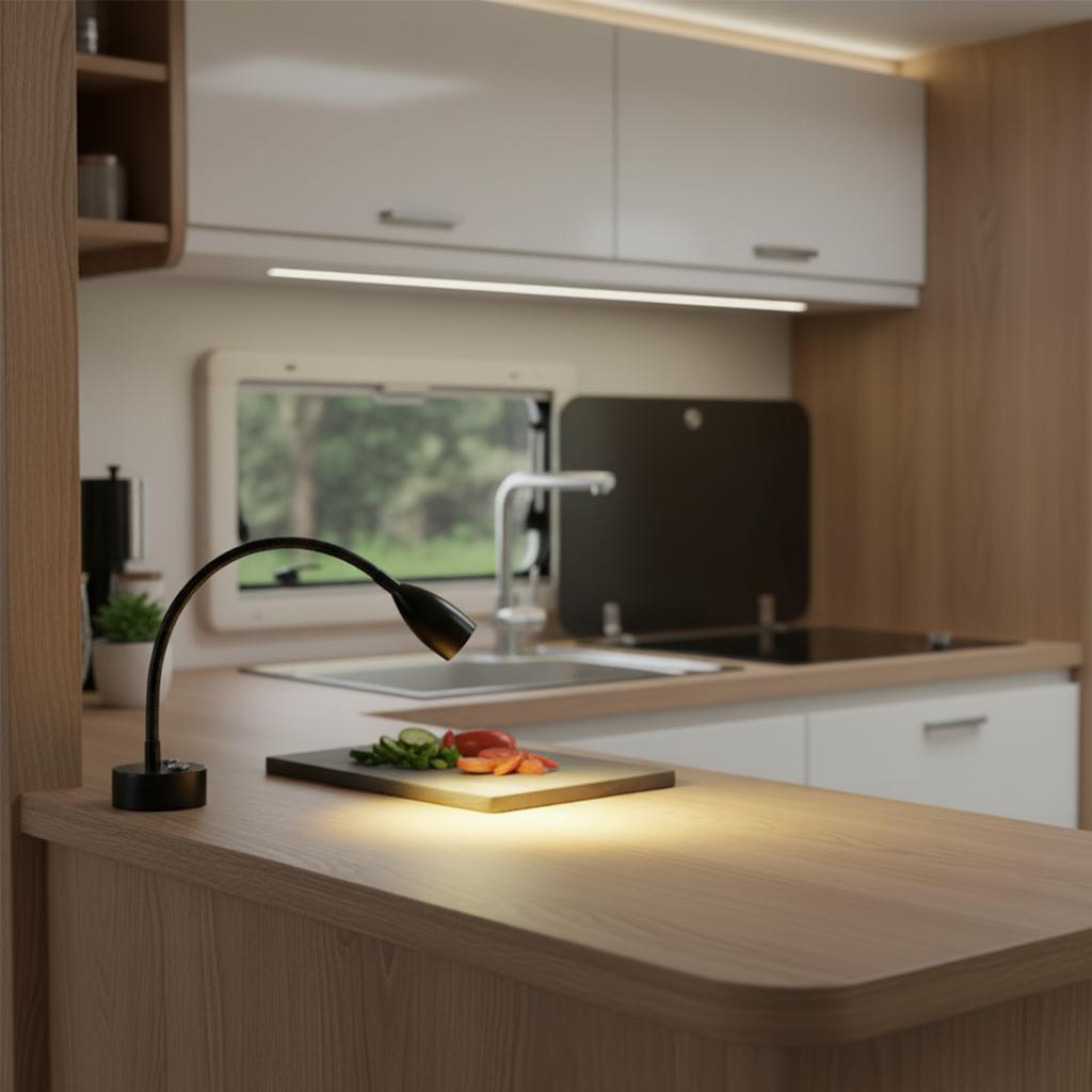 12v 24v Led Reading Wall Light Lamp Campervan Lights Rv Sconce Touch Control Rotating Spotlight For Truck Boats Bedside Flexible