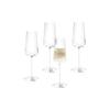 Clear Flared Champagne Flute Set 4 Pack Elegant Glassware Celebrations Parties Mimosas Durable Premium Quality Hand Wash Only
