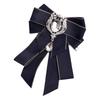 Crystal Bow Tie Rhinestone Ribbon Bow Brooch Fashion Neck Tie  For Men and Women