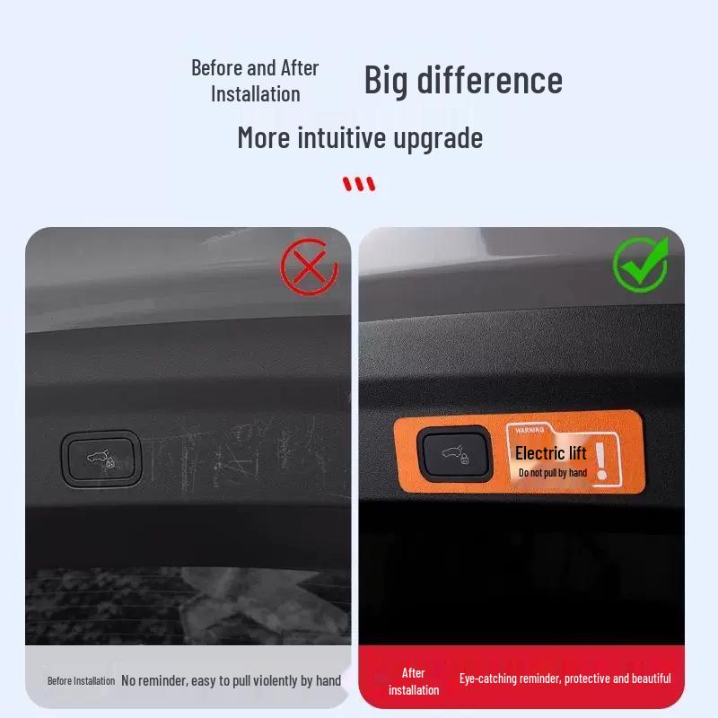 Wey Gaoshan 7/8/9 Electric Tailgate Warning Sticker - Decorative Accessory