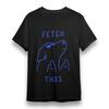 Women's T-shirt With Retro Dog Graphic Unisex Black 100% Cotton Plus Size Tee