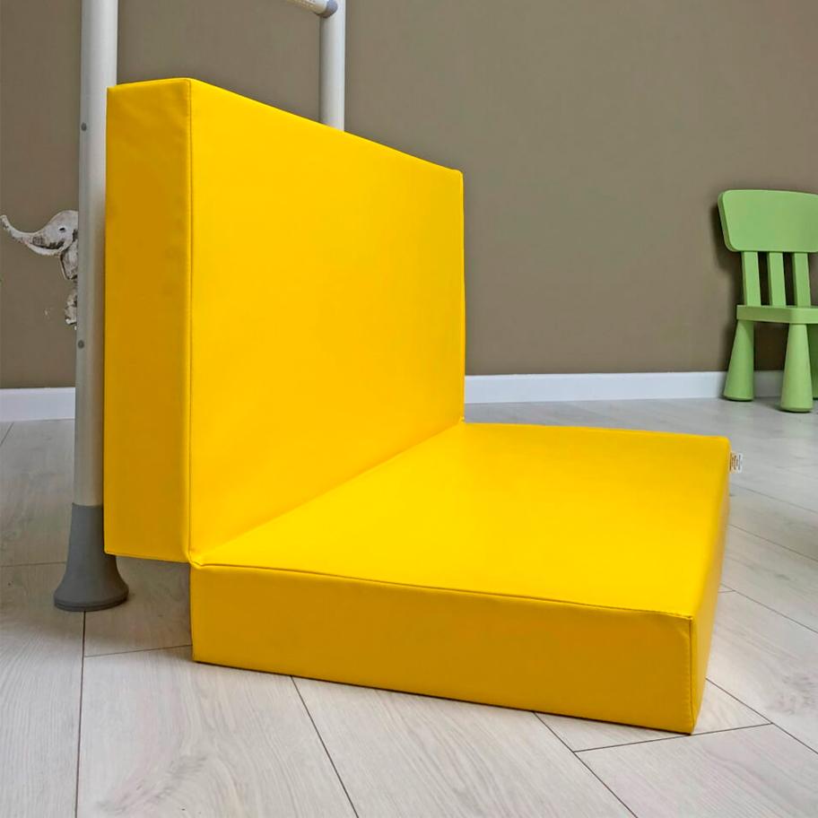 gymnastic mat Comet100x100x10 two-piece - yellow