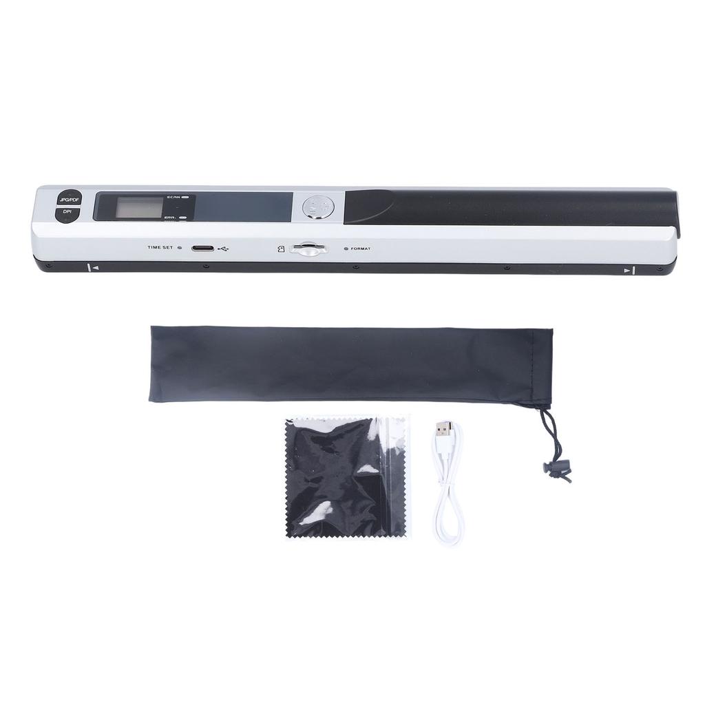 Portable Scanner for A4 Documents Photo Pictures Receipt 8.27 Inch HD 900DPI Color Mobile Handheld Scanner Wand for