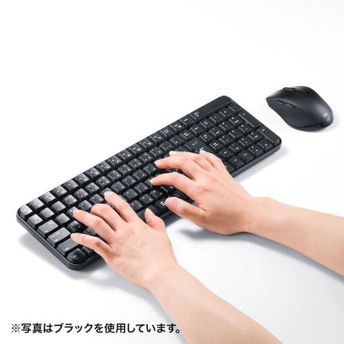 Sanwa Supply Wireless Keyboard with Mouse White SKB-WL25SETW