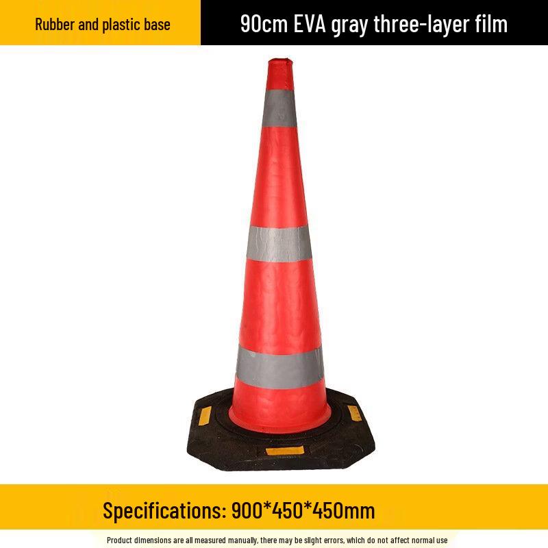 Brangdy 90cm Reflective EVA Traffic Cone (Pack of 3)