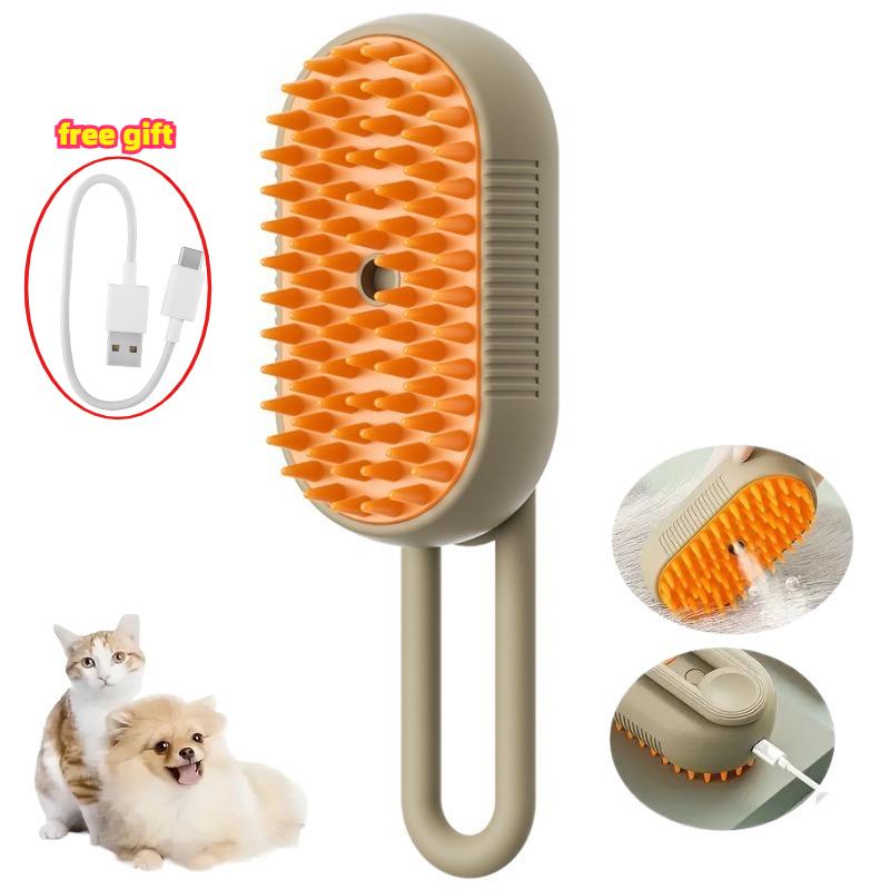 Spazzola Massaggiante Pettine 3 in 1 a Spruzzo d'Aria Elettrica Auto-Pulente Vapore Olio Essenziale Ricaricabile Spruzzatore Pettini Massaggianti per Cuoio Capelluto