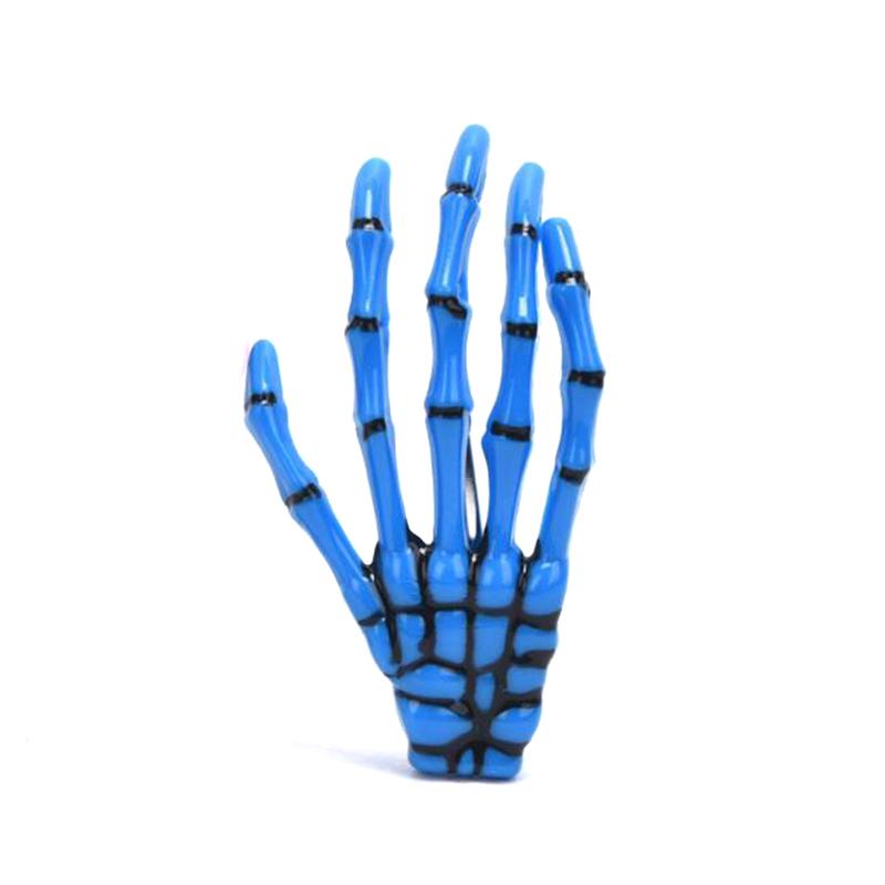 1Pc Punk Gothic Halloween Zombie Skull Skeleton Hand Bone Claw Hairpin Hair Clips