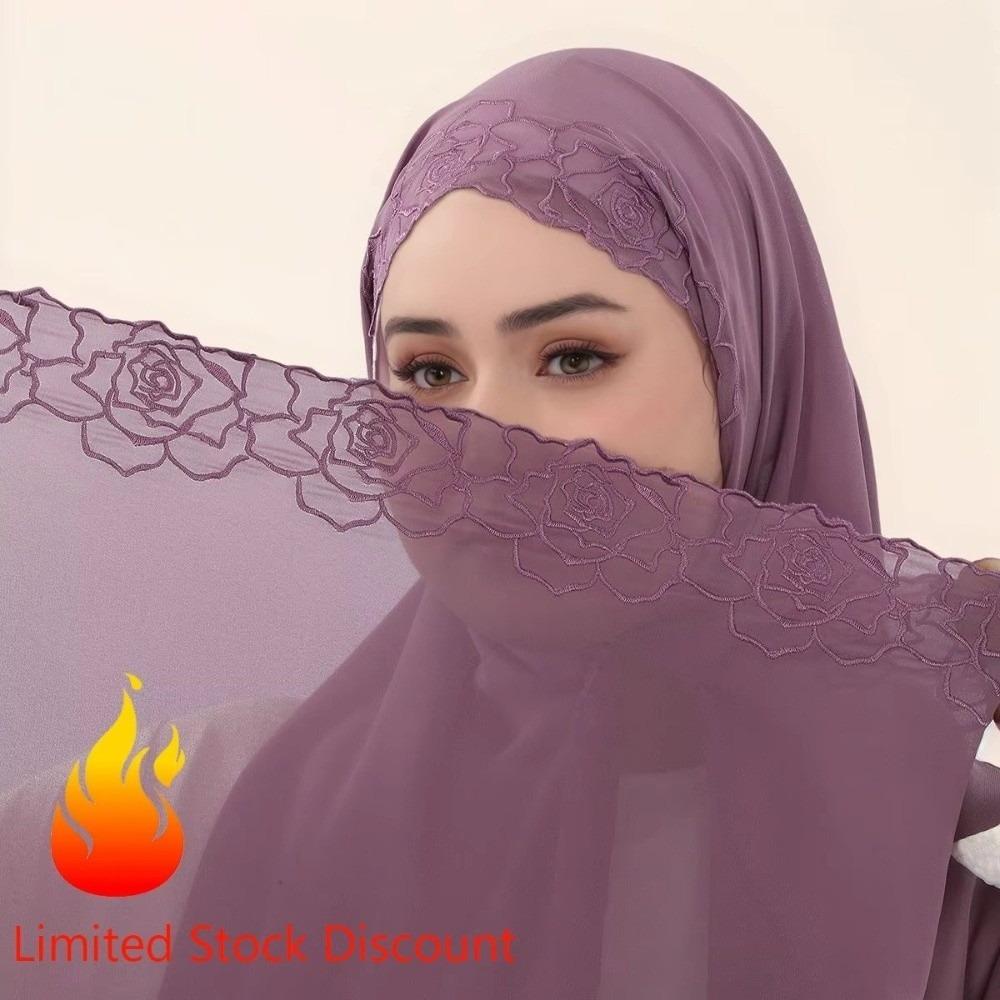 Elegant Headscarf Chiffon Hijab Scarf Versatile Women Turban  for Women