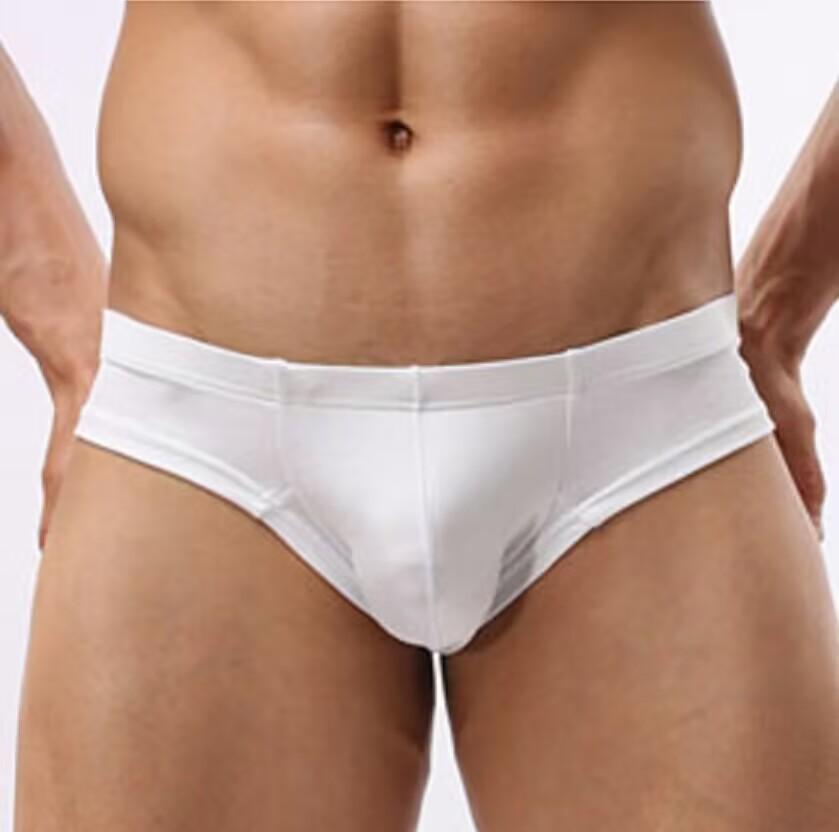 Men's Nylon U-Pouch Low-Rise Bikini Underwear - Solid Color, Sexy Low-Cut