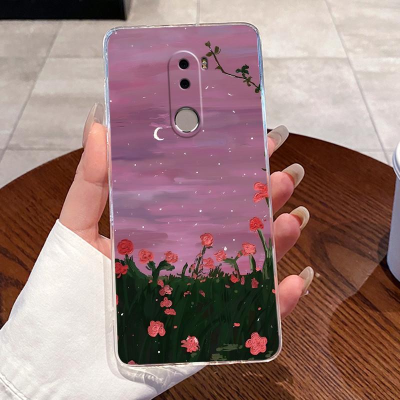 Jelly Casing For Xiaomi Poco F1 Coque Capa Clear Silicone Soft TPU Back Cover Cute Cat Rabbit Heart Protective Case Fundas