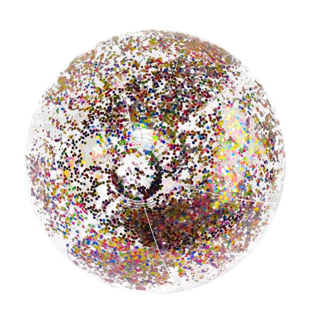 

40cm Inflatable Glitter Beach Ball Summer Water Ball Sequin Beach Toys for Beach Swimming Pool Play Party Toys for Kids Adult