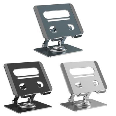 Tablet Desk Mount Stand, Aluminum Alloy, 360 Degree Swivels, Height Adjustable with Enhances Weight Support Bracket