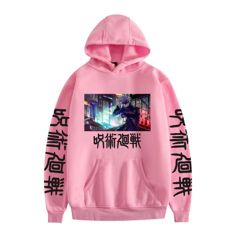 Men Women's Fleece Hooded Jujutsu Kaisen Anime Printed Spring Autumn Pullover Sweatshirt Fashion Hoodie Casual Hip Hop New Men Tracksuit Streetwear