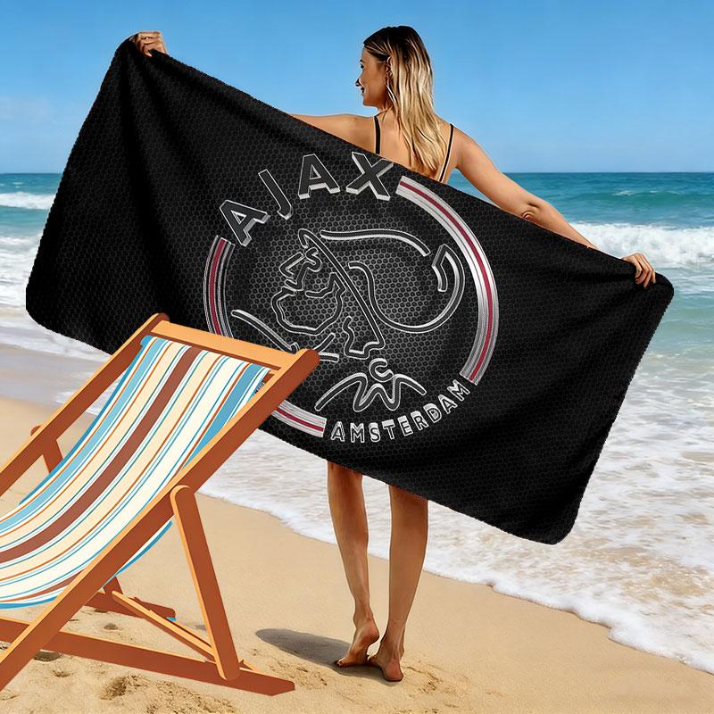 AFC Ajax Print Strandtuch, Großes Weiches Schnelltrocknendes Handtuch für Strand Camping Schwimmen