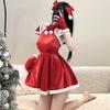 Christmas Clothing Women's New Robes Live Streaming Host Dress Maid Uniform Set Stage Clothing Performance Clothing
