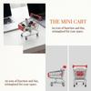 Hand Push Design Mini Shopping Cart Mini Compact Size Simulation Cart  Office Sundry Arrangement