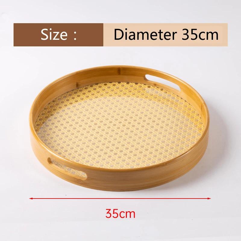 HeMu-Transparent Acrylic Bamboo Cotton Tray, Portable Rectangular Tea Set, Tea Plate, Restaurant, Hotel Household