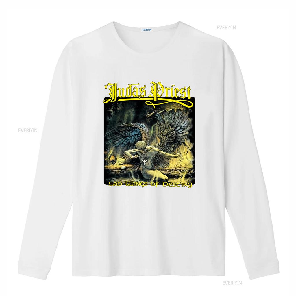 Judas Priest Sad Wings Heavy Metal Band T Shirt Rock Music Print vintage Washed Stylish graphic Comfortable homme Unisex