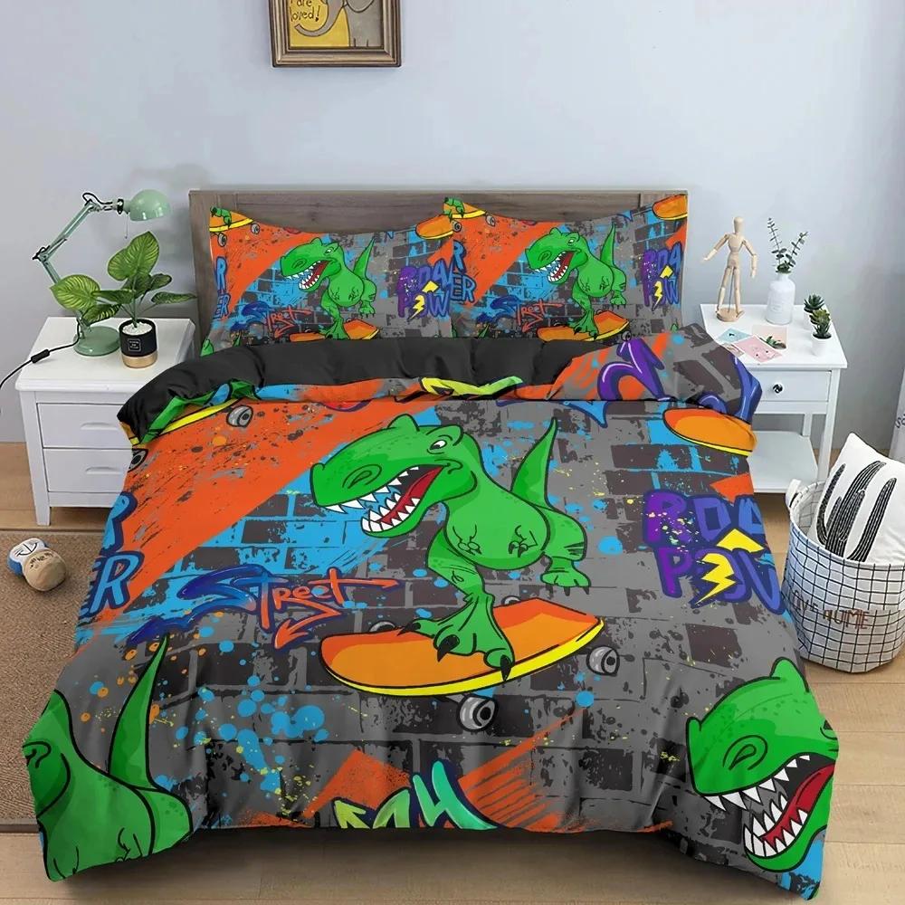 

3D Print Cartoon Graffiti Bedding Set Double Twin King Duvet Cover Comforter Pillowcase Boys Girls Adults Bedroom 70x133cm