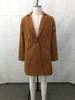 Women's Woolen Mid-Length Trench Coat, British Style, Classic Solid Color, Winter Workwear, Double-Sided Fleece.