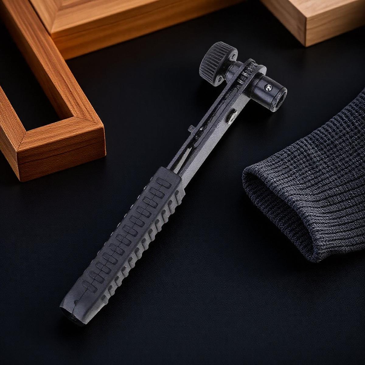 

Mini 1/4 Inch 90 Degree Right Angle Steel Ratchet Wrench Hand Tool Black Compact Screwdriver Socket Set