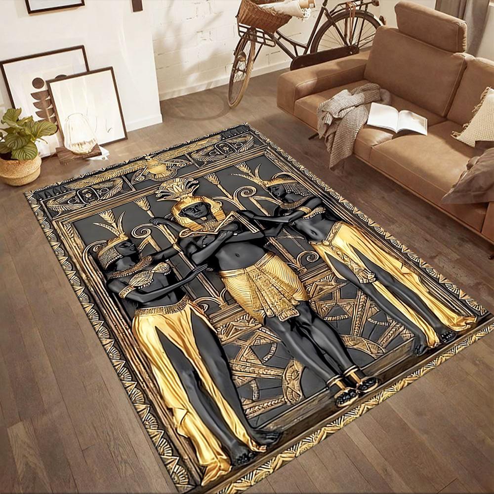 Ancient Egyptian Figures Floor Mats for Living Room, Bedroom and Room Decoration Are Suitable for Gifts.
