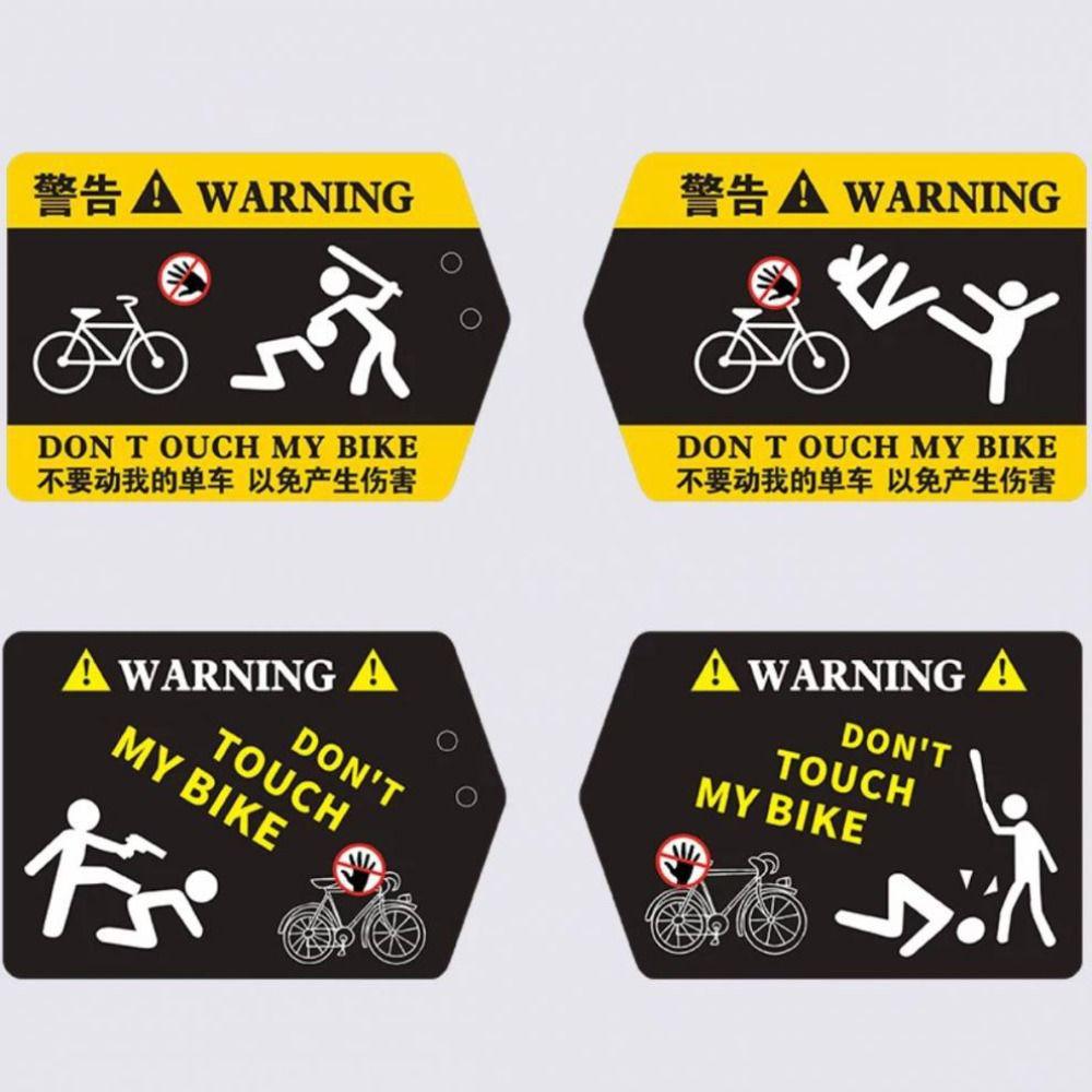 

Don t Touch My Bike Bicycle Pendants Banning Plastic Bike Accessories Decal style 3
