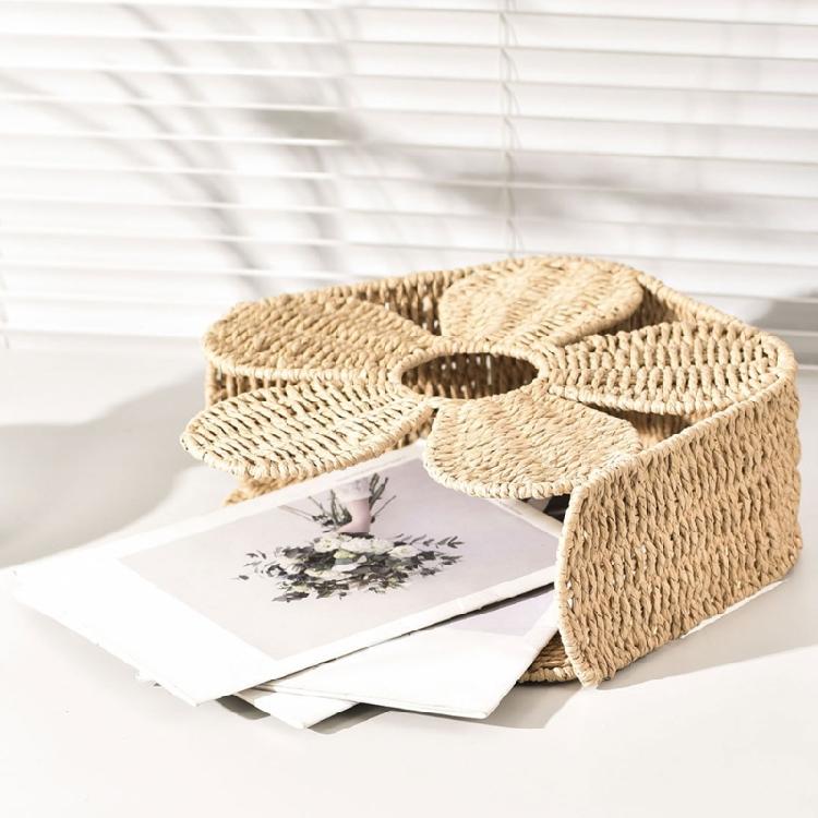 Contemporary Paper String Storage Tray Desktop Organizers For Books Journals And Mail Neat Home Organization Tool