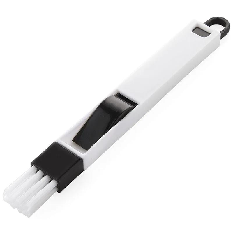 

2 in 1 Multipurpose Window Groove Cleaning Brush Household Keyboard Home Kitchen Folding Brush Cleaning Tool чёрный