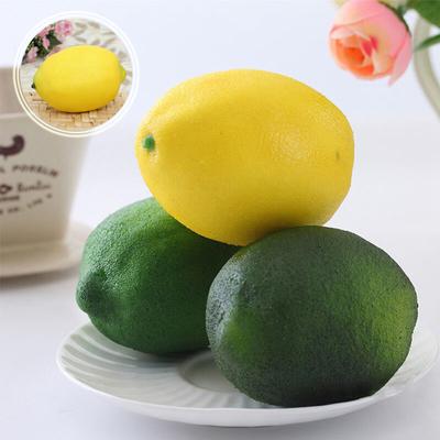 Decoración del Hogar Limón Simulado Fruta Decorativa de Plástico Modelo de Fruta de Limón Espuma Fiesta