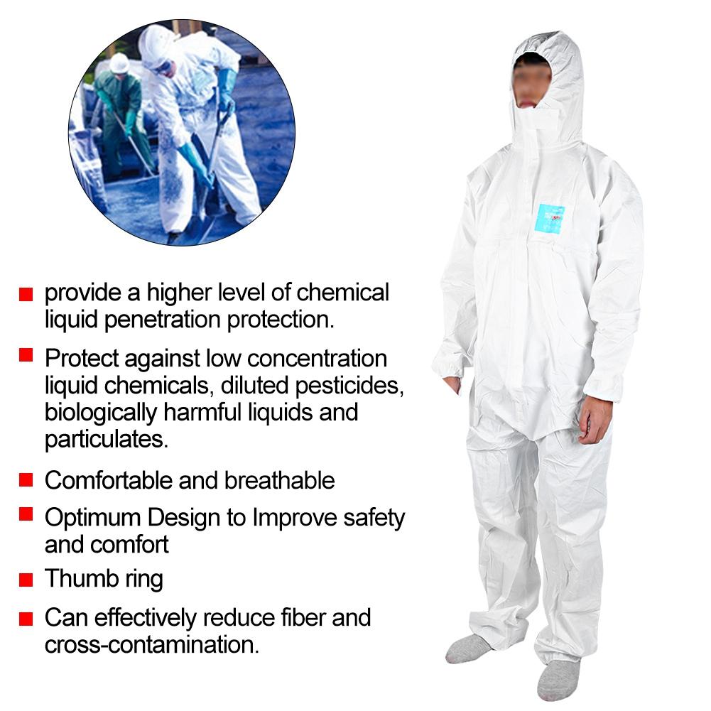 MC2000T Antistatic Chemical Flame Retardant Liquid Protective Coverall Suit(L)