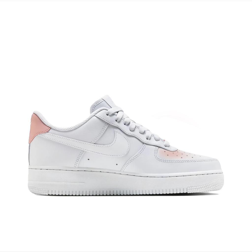 Nike Air Force 1 Rutschfest Abriebfest Gleichgewicht Niedrige Skateboard-Schuhe Unisex Weiß Rosa HF0729-001(Team384-A)