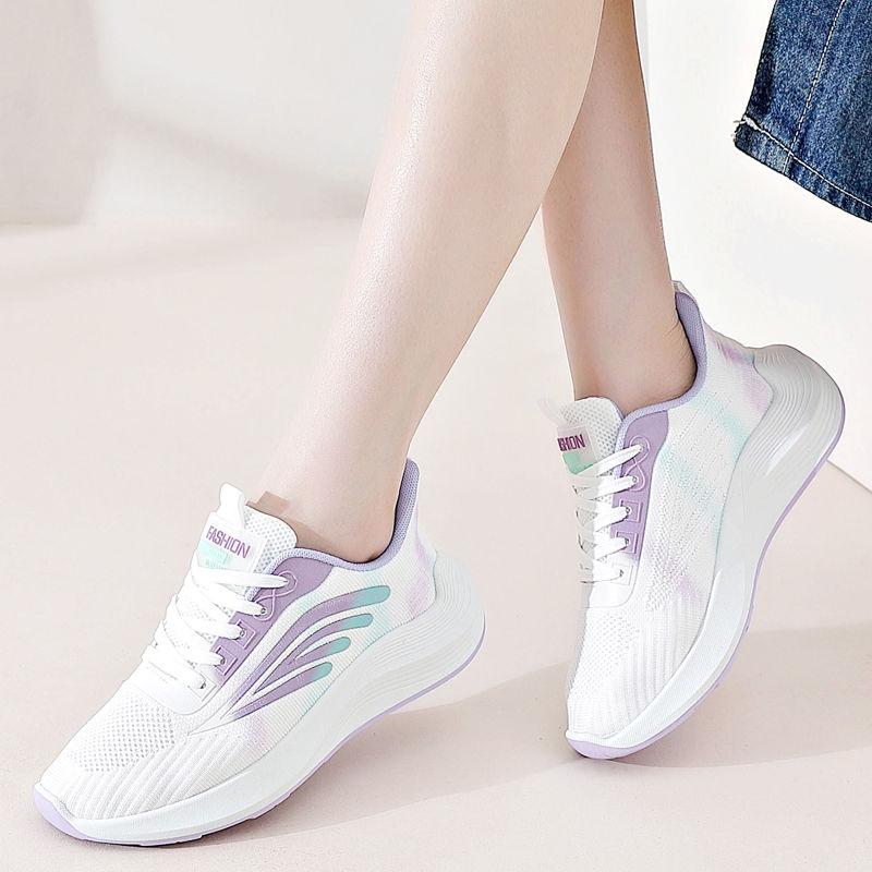 

Round Toe Sneakers Women s Soft Sports Shoes Casual Rubber Increased Breathability Comfortable Fashion Thick Sole Spring/summer 40