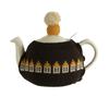 LONGDON HOMEONE Cute Acrylic Knit Tea Set for London Pottery, 2-Cup Size, Gift (Brown House)