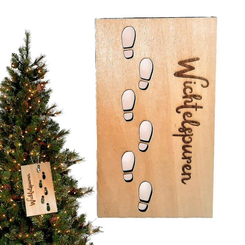 Gnome Footprint Template Wooden Footprint Stencils Christmas Gnome Shape Wooden Stencil Home Christmas Decoration Accessories