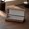 Solid Wood Eyeglasses Case Sturdy Wooden Glasses with Hinged Lid