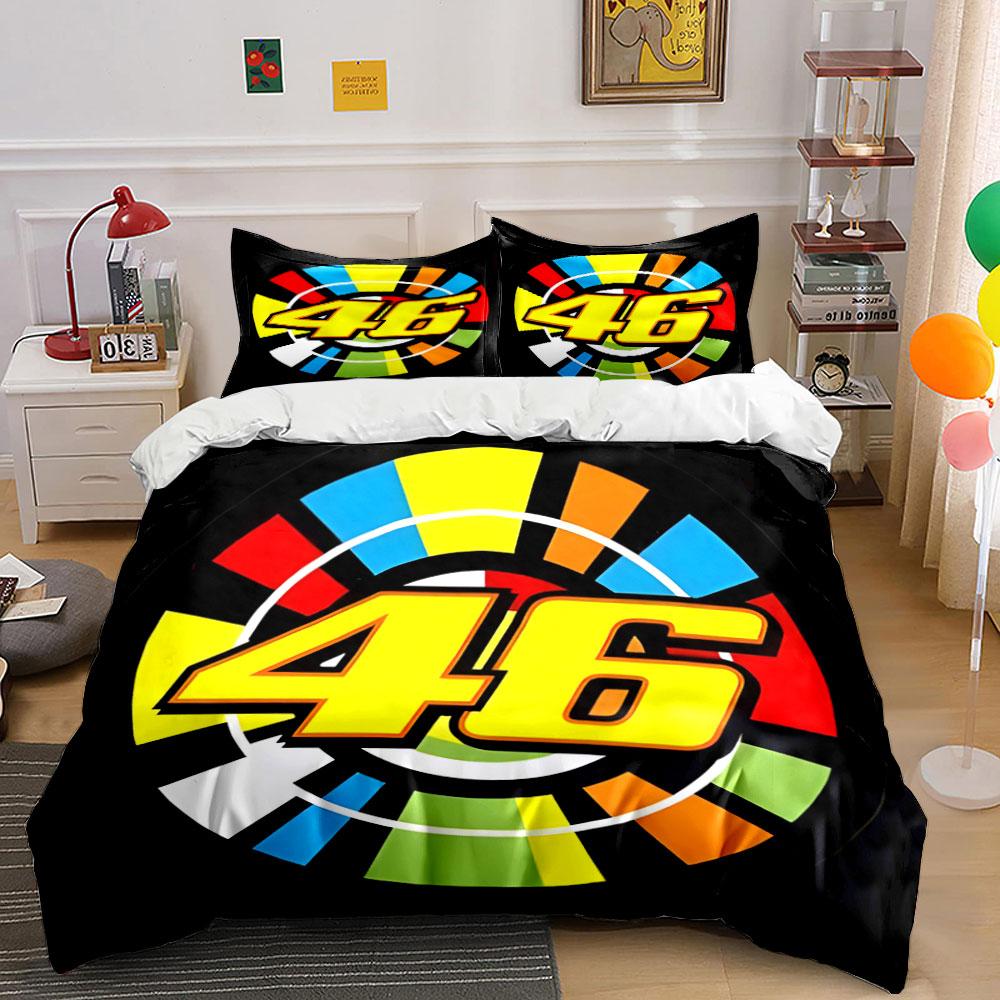 Number "46" with multicolor segments. Bedding sets Duvet cover sets Duvet covers Pillowcases(1 * Duvet Cover 2 * Pillowcases without duvet insert)