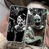 The-Clowns-horrors-T-Terrifier Transparent Back Phone Case For iPhone 17 16 15 13 12 11 14 Pro Max Mini Plus Silicone Bumper