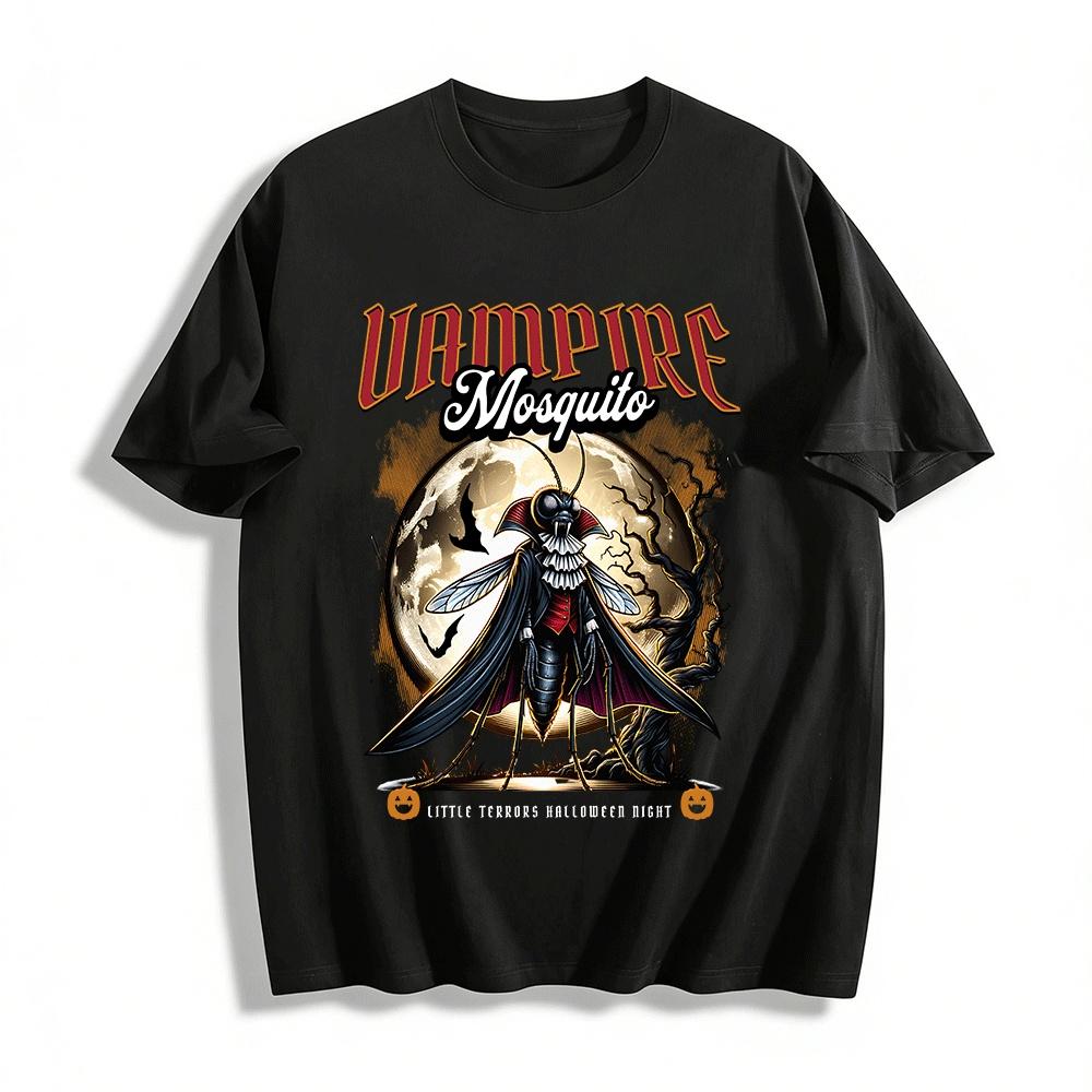

Halloween Vampire Mosquito Graphic Print T-Shirt Pure cotton T-shirt XXS