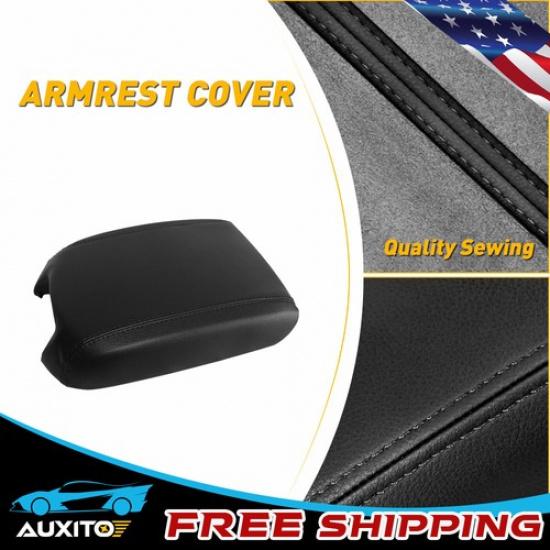 Fits Ford Taurus Car 2010- Middle Center Console Leather Armrest Cover Black