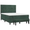 3138088 vidaXL Divan Bed and Mattress Dark Green 140x200cm Velvet