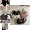 Stylish Large Capacity French Commuter Shoulder Bag With Lock Closure For Women In White Black Pink Khaki Brown