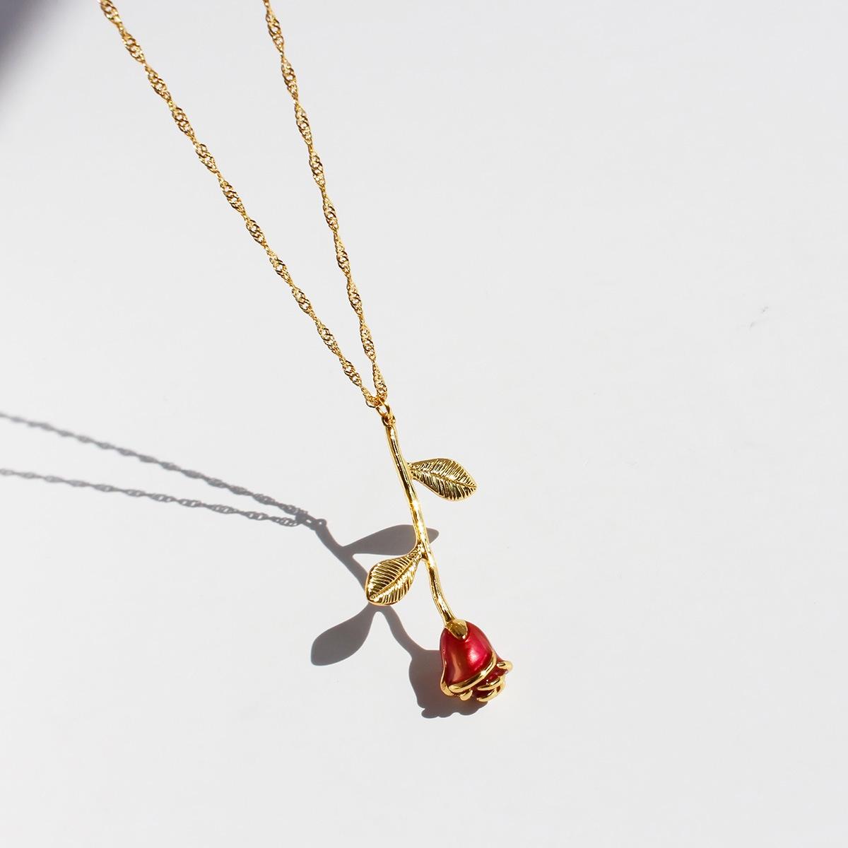 

Baoli Элегантные французские ретро серьги-розы из эмали с круглыми манжетами с капельной глазурью