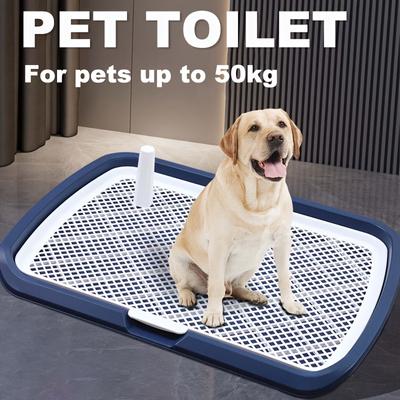 Dog Potty Training Toilet Plastic Dog Pee Pad Holder With Removable Net Reusable Dog Potty Trainer Dog Toilet Tray For Pets Up