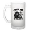 Chope / Verre À Bière - PLANETEE - J'peux Pas Je Suis Avocat (minimaliste) - Givré - Verre Trempé 470 Ml - Anse Recto-verso