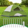 Tent Ground Pegs 10-piece Heavy Duty T-Shaped Pegs With 4 Ropes For Campsite 10.25-Inch Ground Spikes For Camping Backyard Lawn